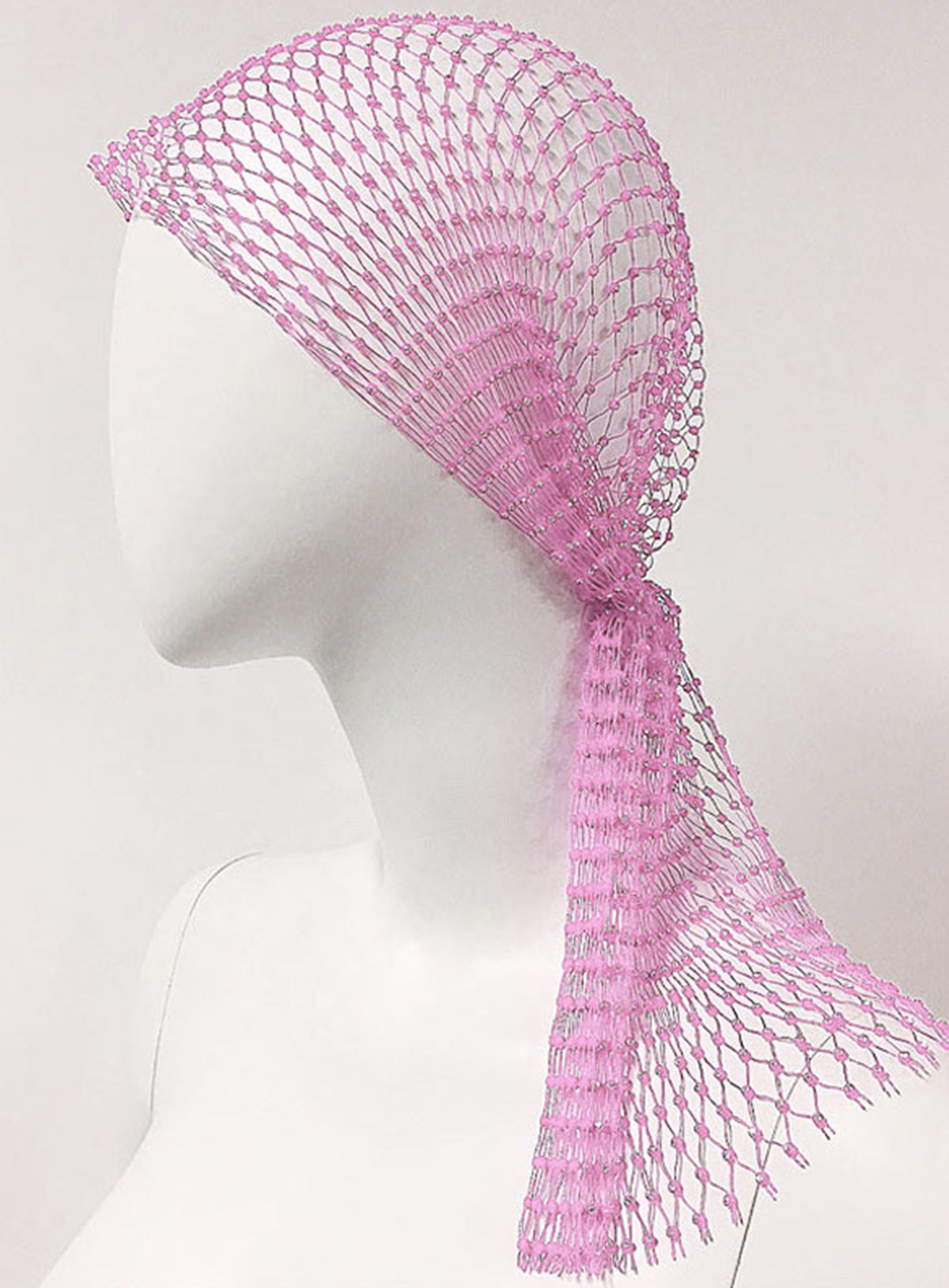 Entwine – Beaded Mesh Headscarf