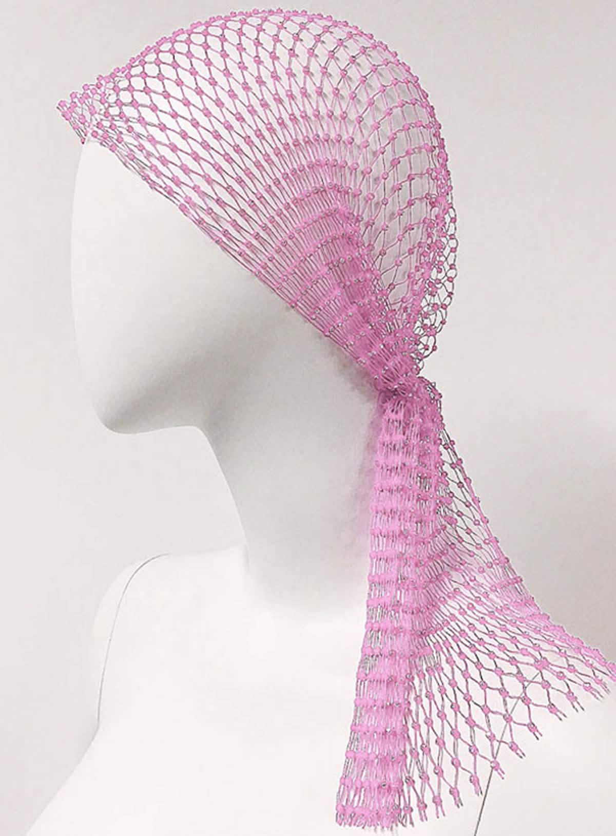 Entwine �Beaded Mesh Headscarf