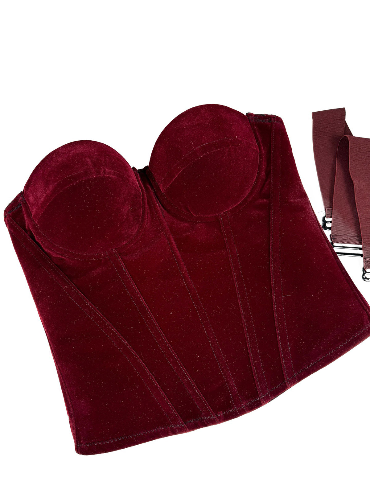 Embrace – Velvet Strap-Detail Corset