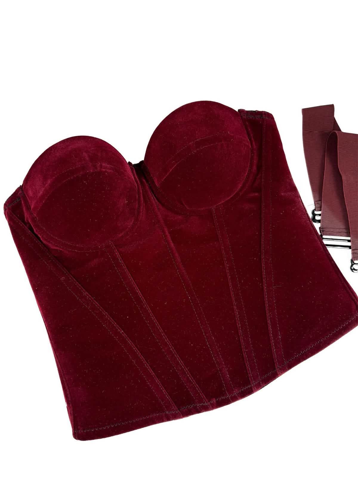 Embrace �Velvet Strap-Detail Corset