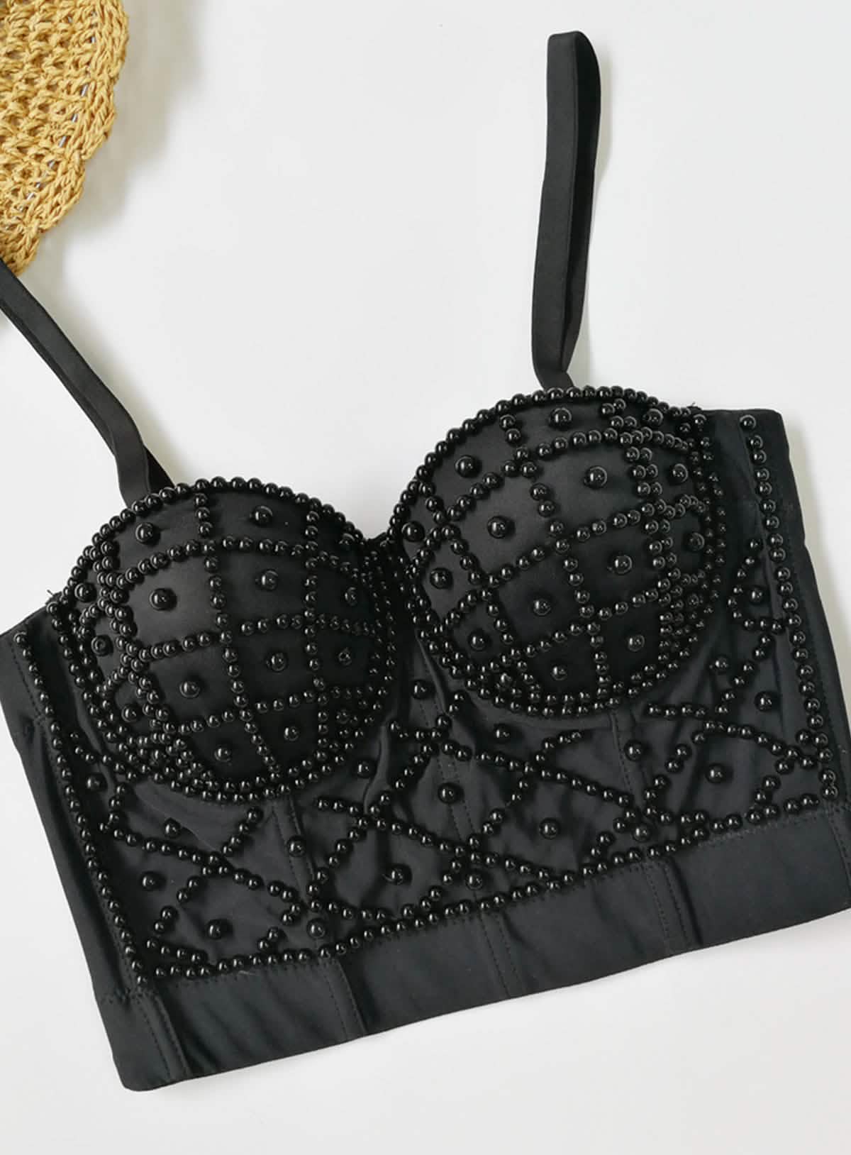 Lustre – Pearl-Embellished Bustier