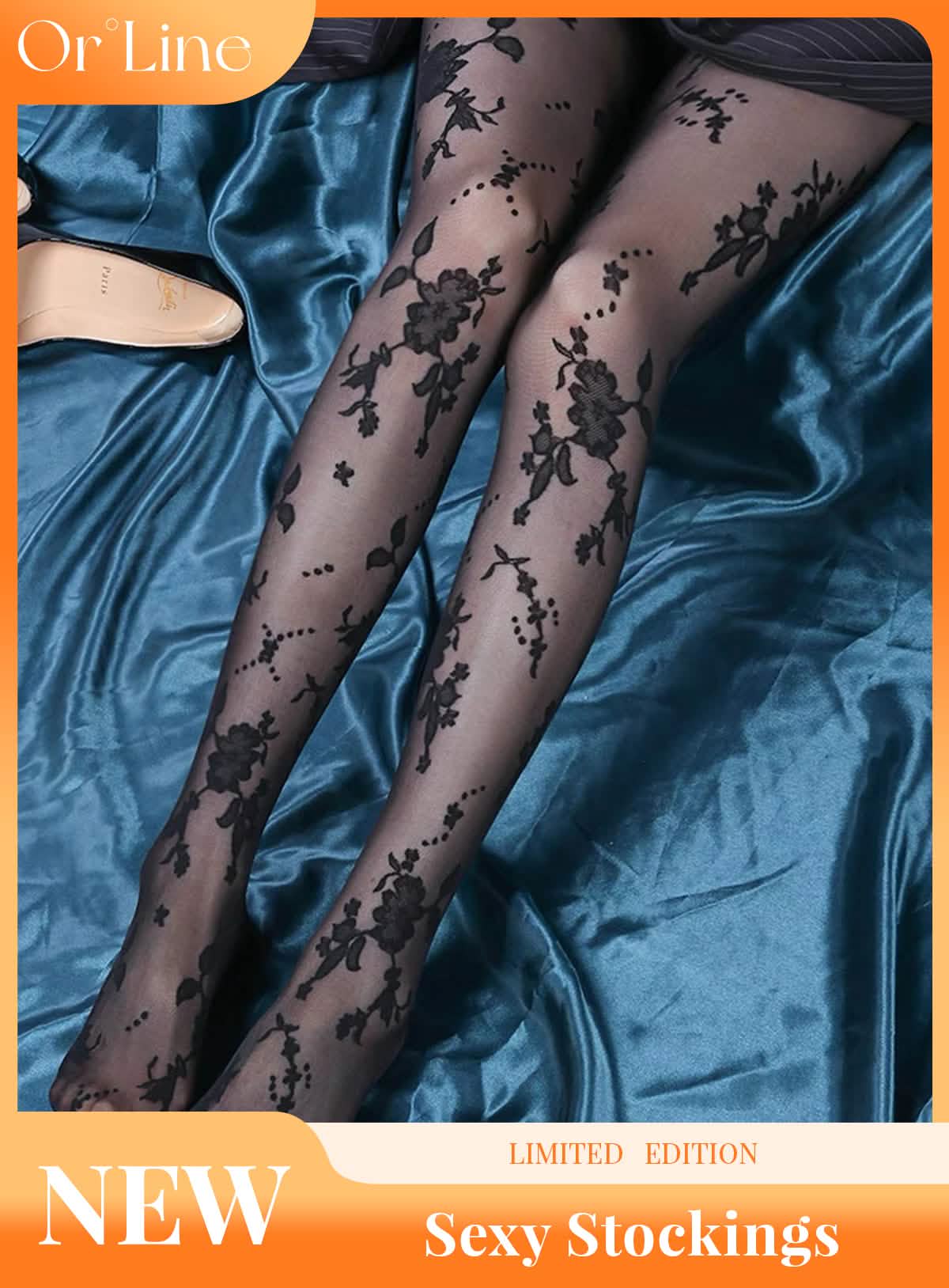 Sexy black lace embroidery suspender stockings sex fun matching stockings high elastic stockings