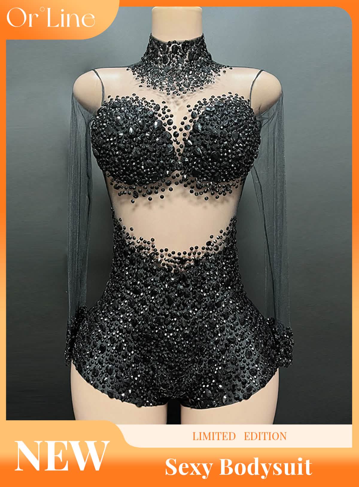 Beaded Sequin Embellished Bodysuit
