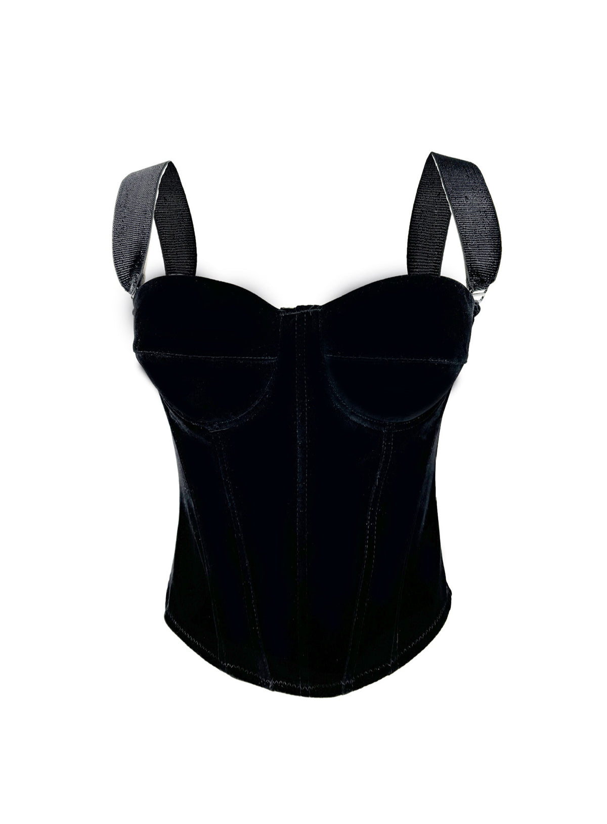 Embrace – Velvet Strap-Detail Corset