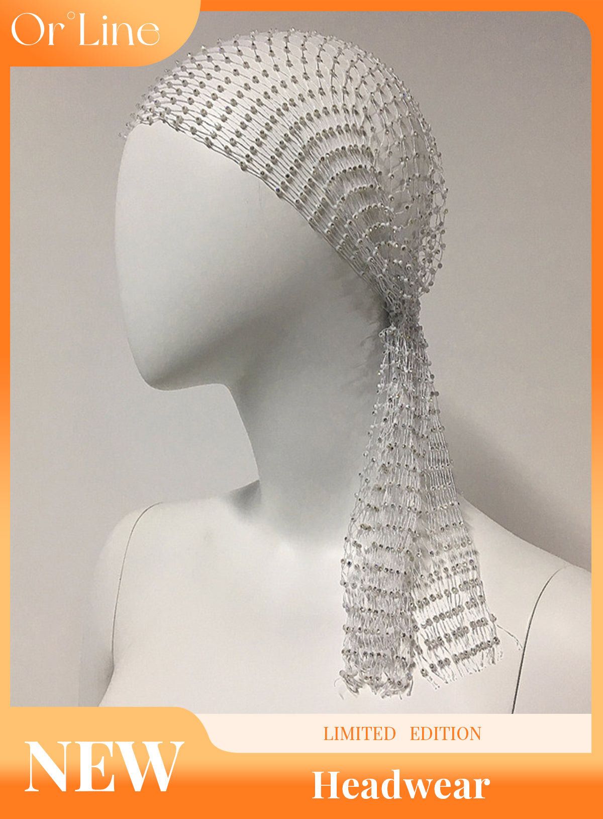 Entwine – Beaded Mesh Headscarf