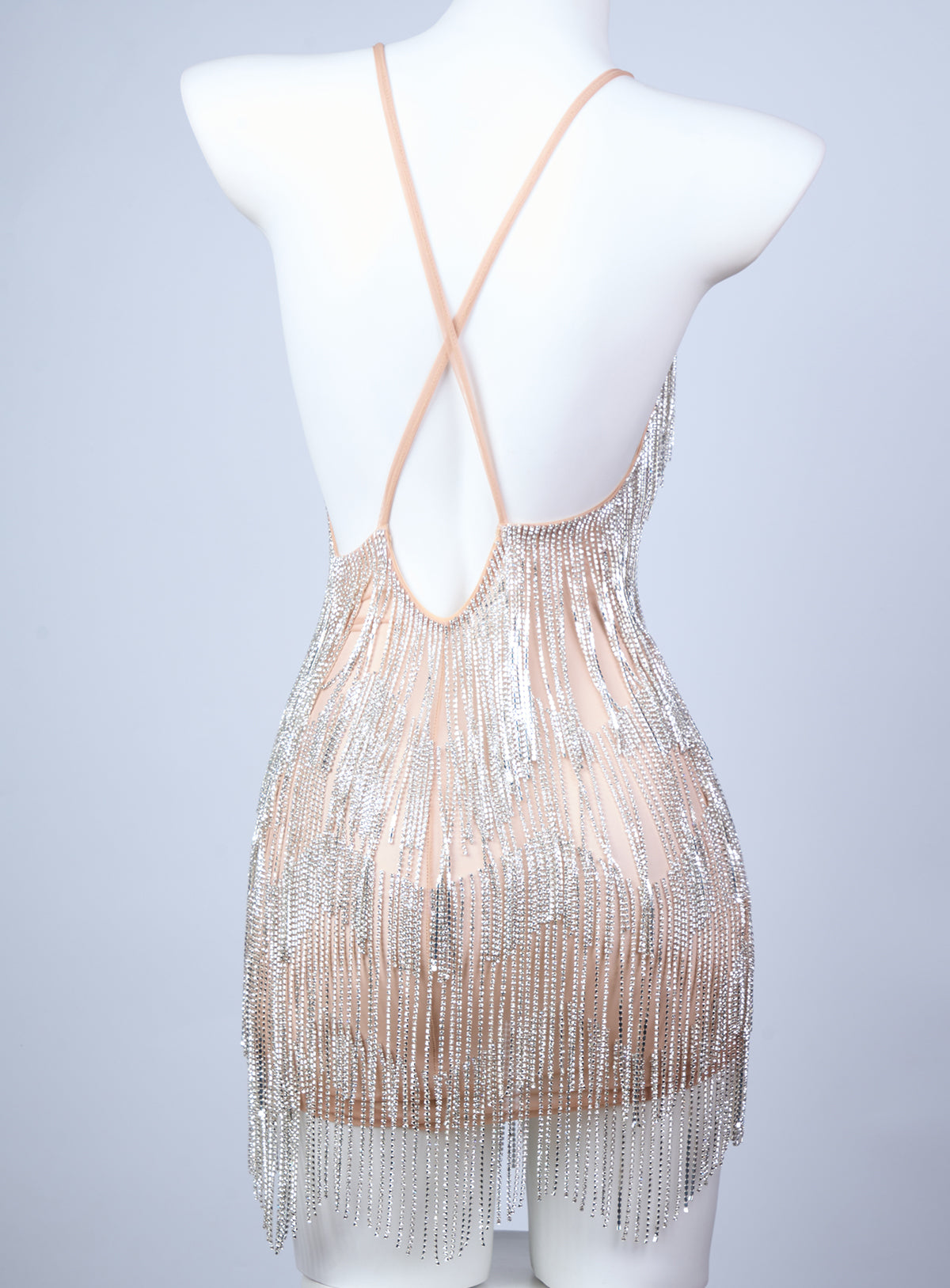 Lustra – Beaded Fringe Slip Dress