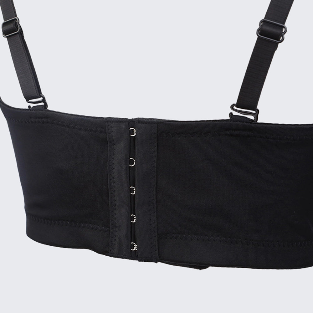 Women's Seamless Shaping Bra Top Padded Bustier Crop Top Adjustable Straps