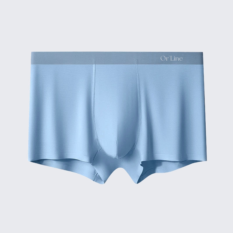 Men's Modal Underwear Mid Rise Seamless Breathable Boxer Briefs