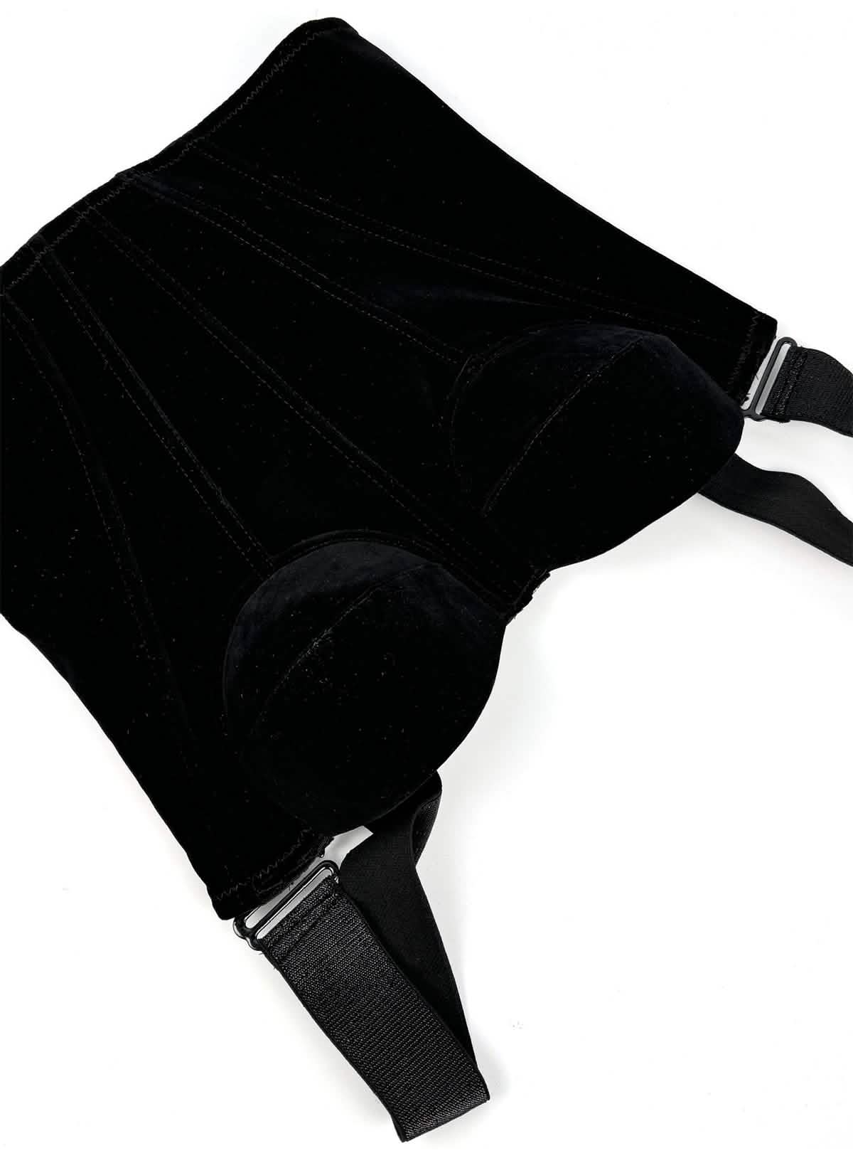Embrace �Velvet Strap-Detail Corset