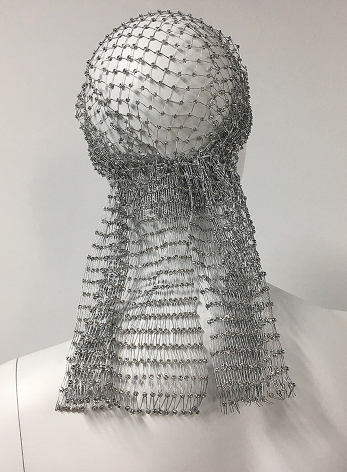 Entwine – Beaded Mesh Headscarf