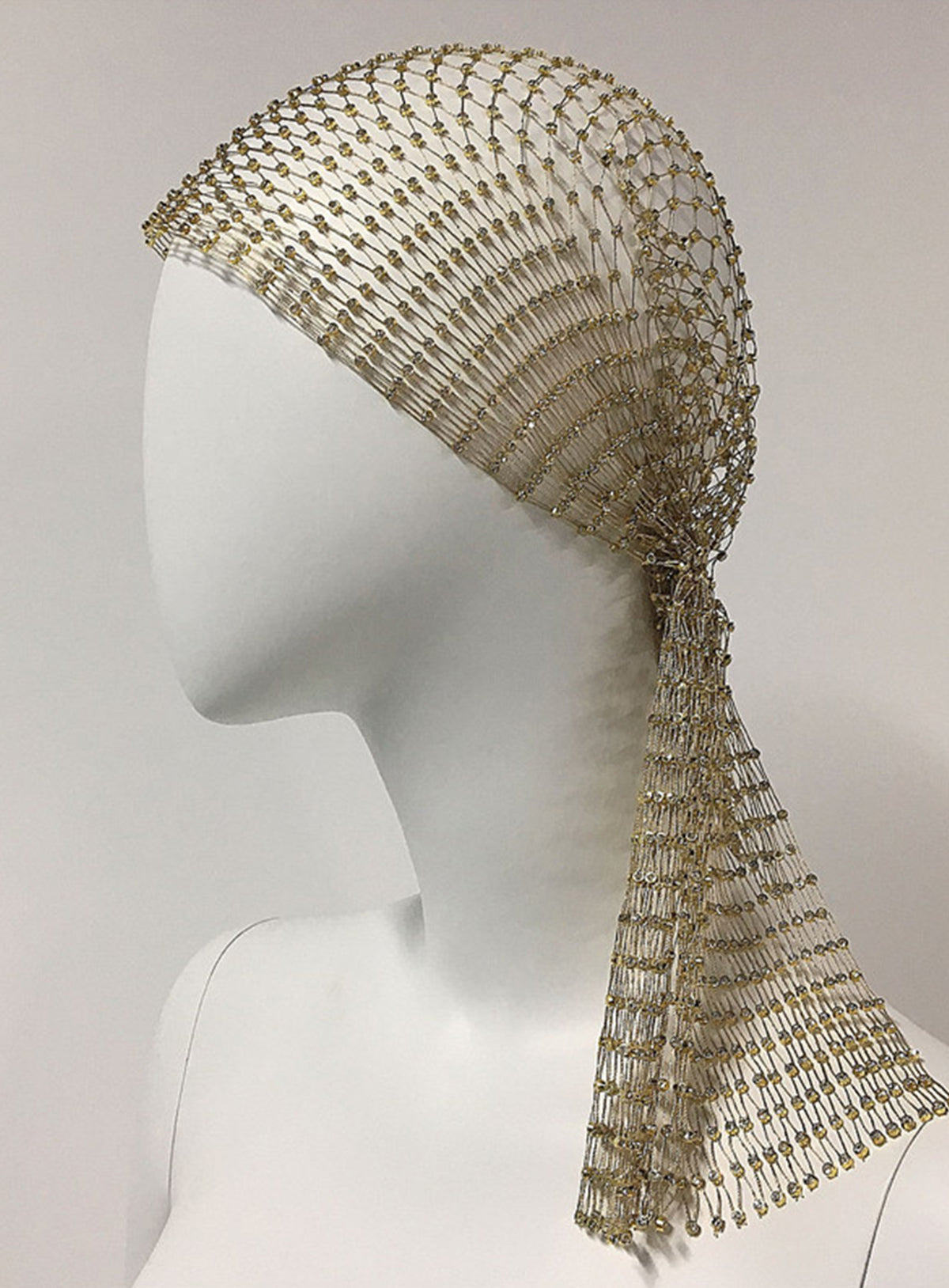 Entwine – Beaded Mesh Headscarf