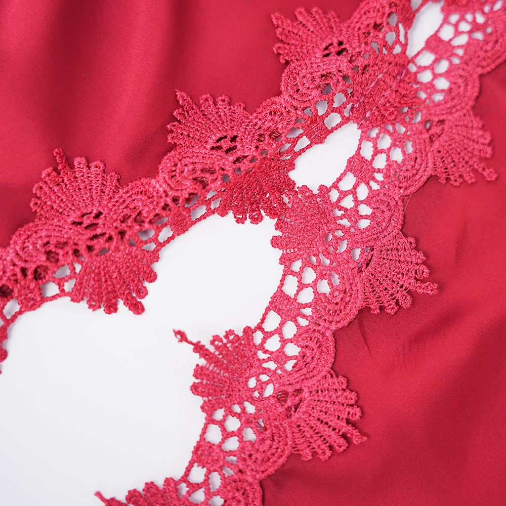 Satin Floral Lace Dress Mini Slip Nightwear