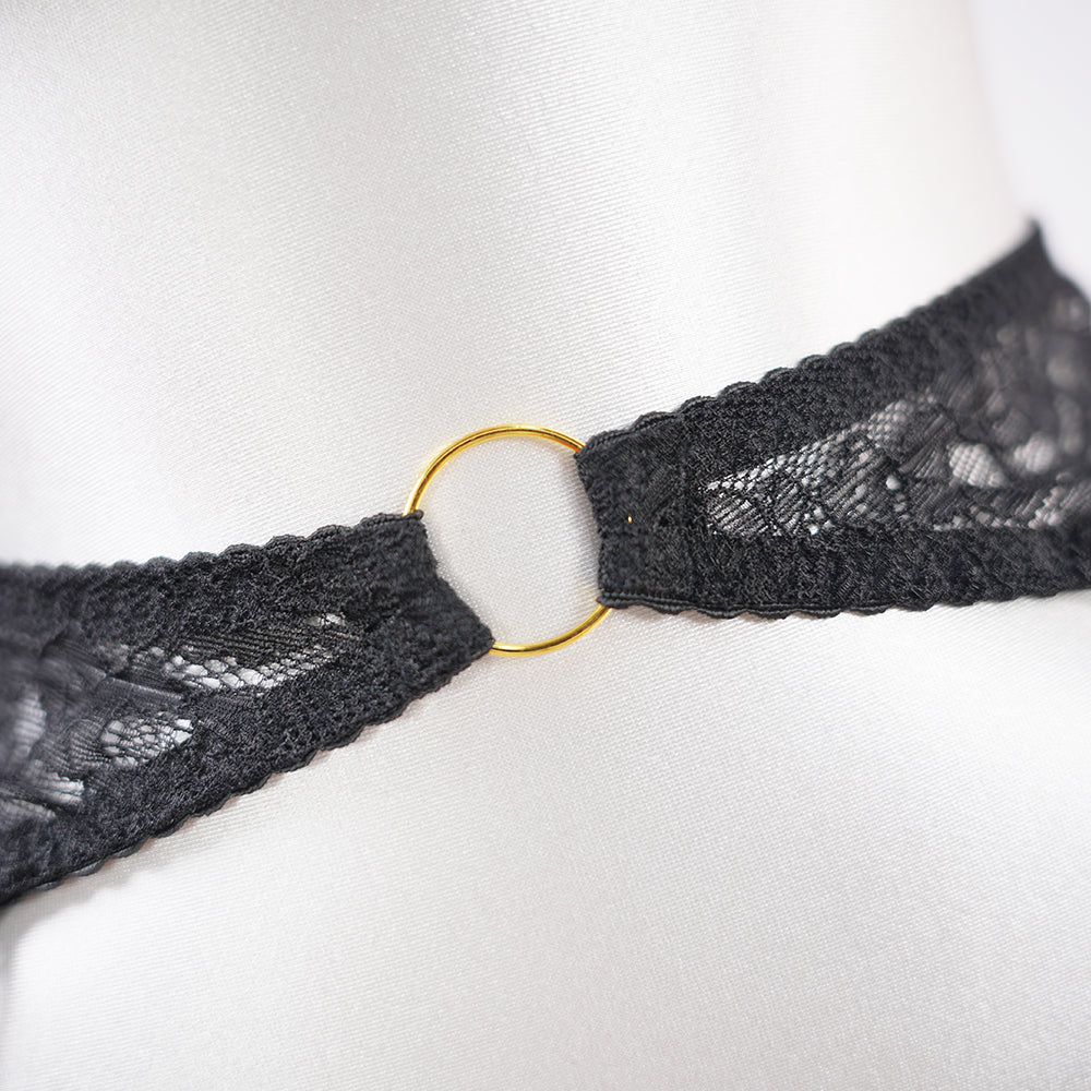 Fringe Sheer Halter Top Panty Set