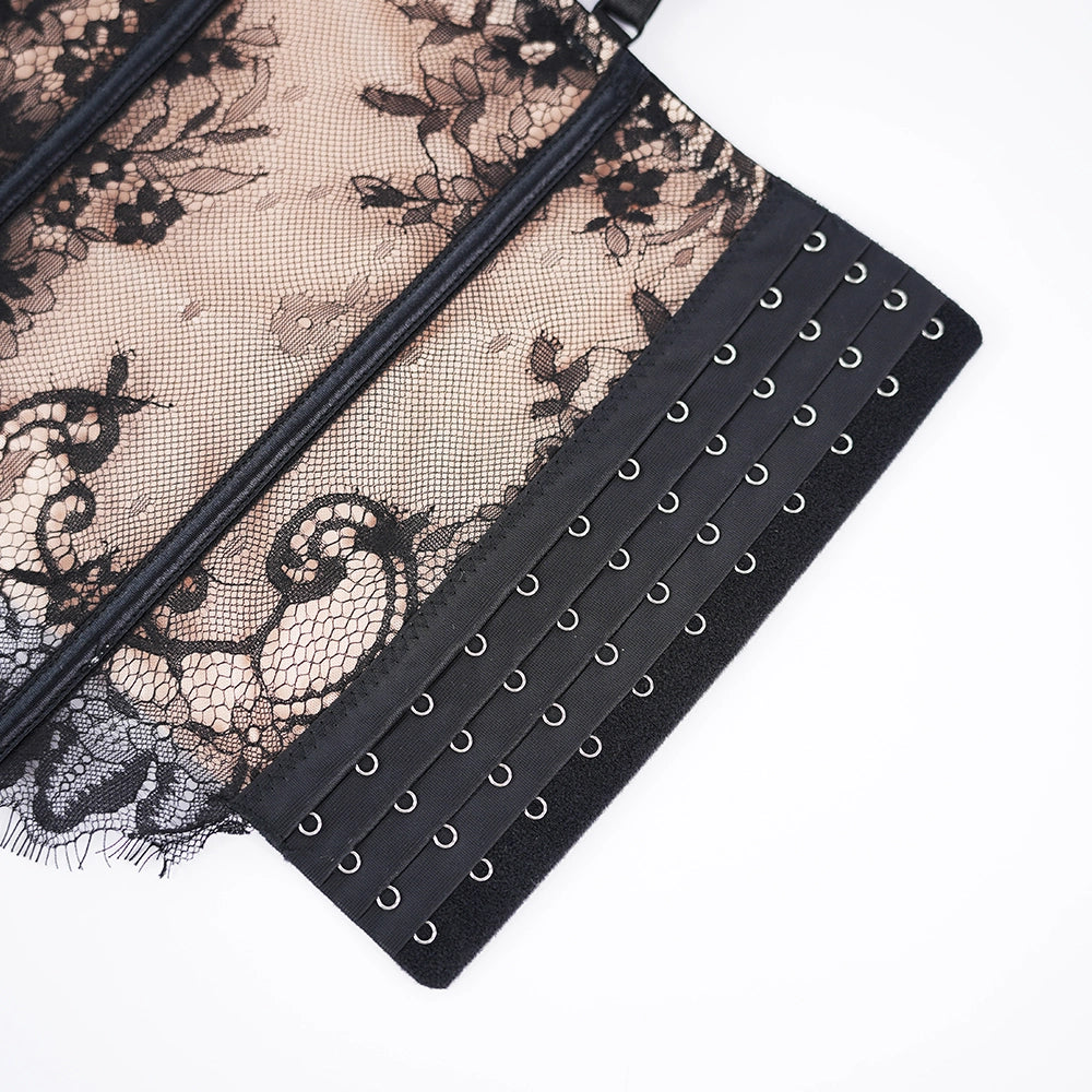 Women's Outerwear Lace Hollow Out Padded Corset Top