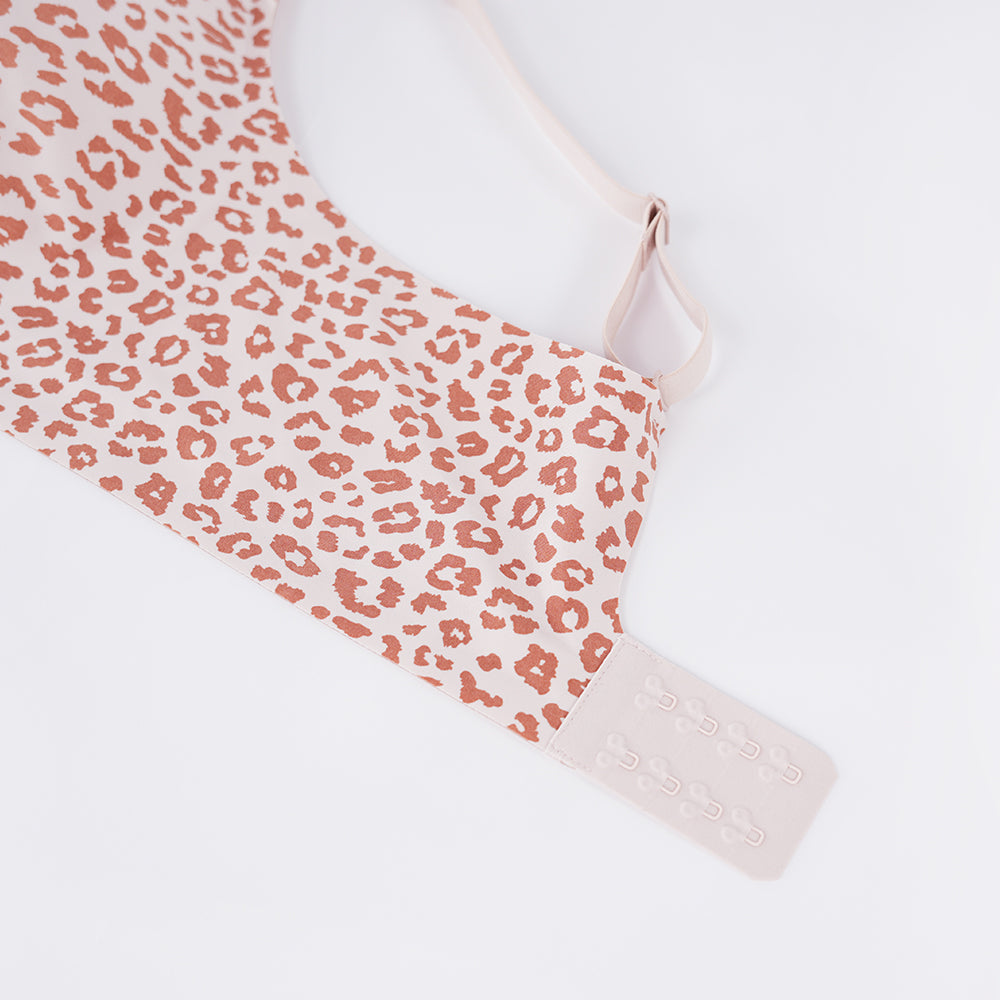Seamless Wireless Full Coverage Comfort Bra Underwire Free Leopard
