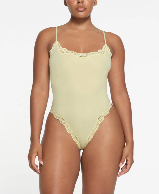 Generous Simple Style Lace Bodysuit
