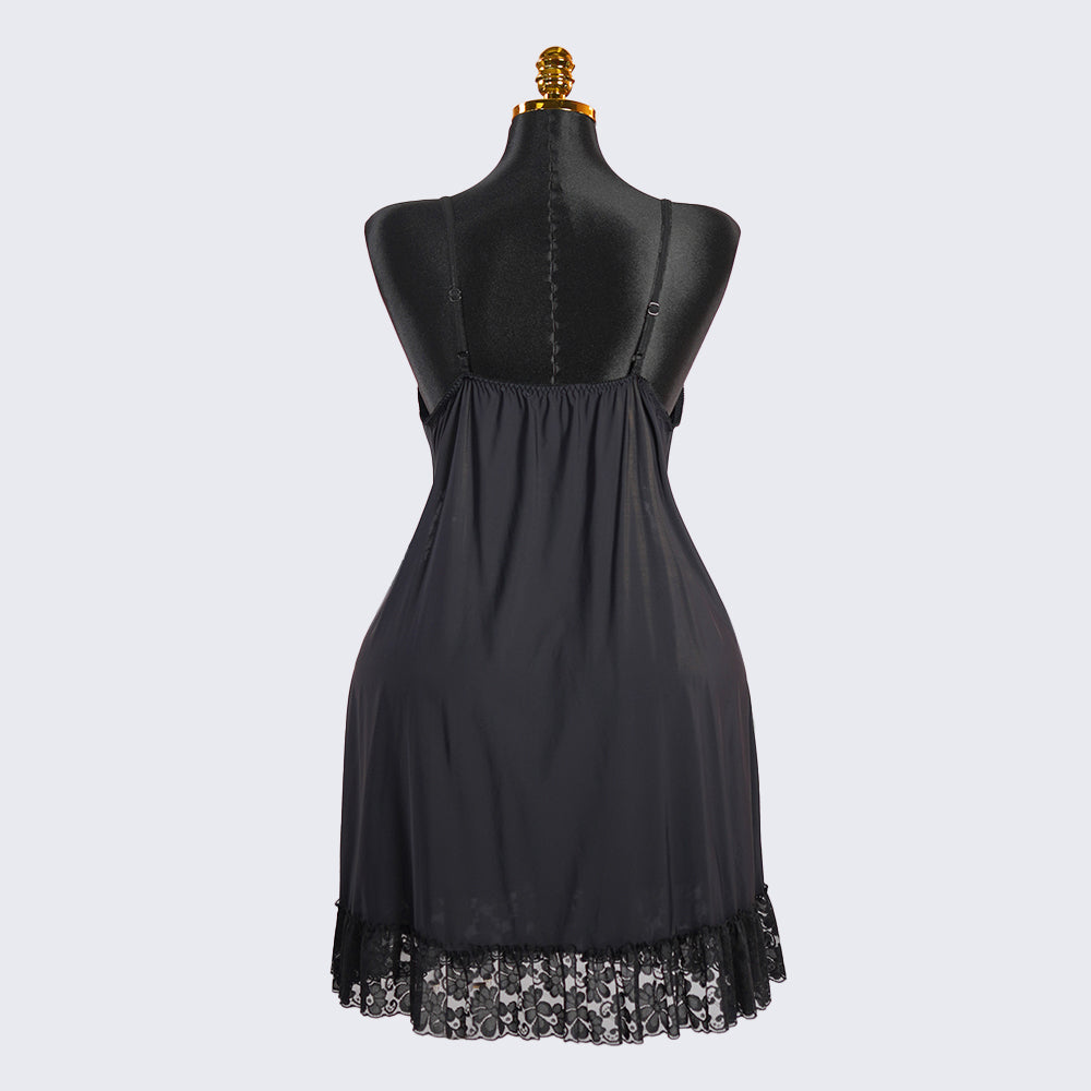 Lace V Neck Nightwear Spaghetti Strap Babydoll