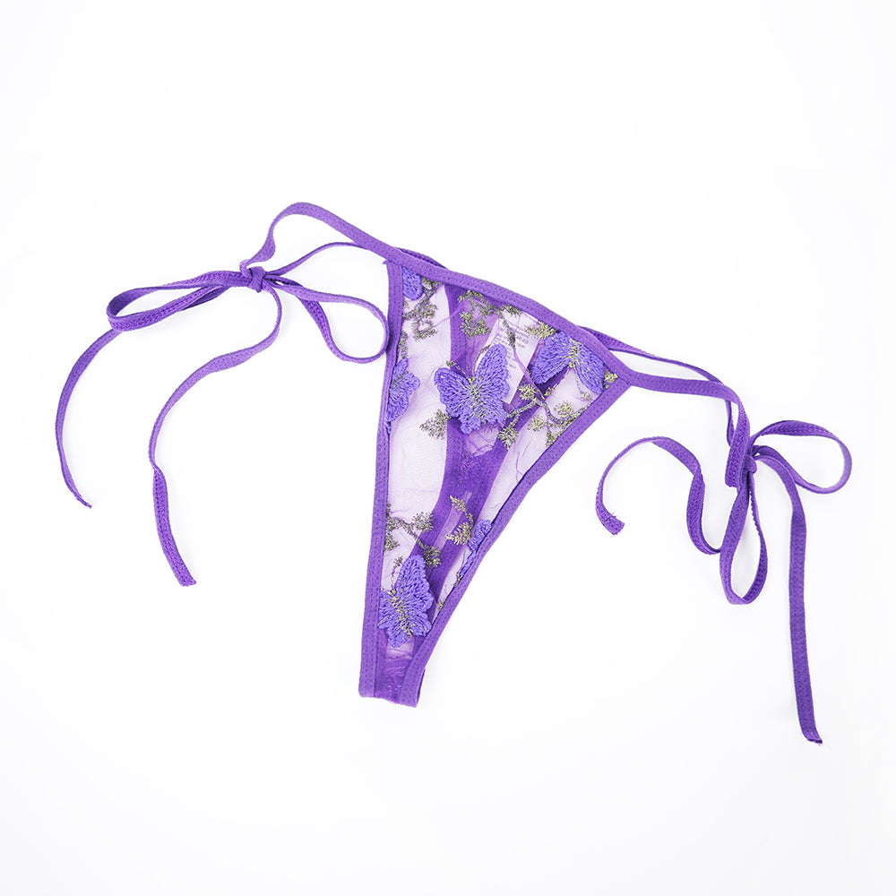 Plus Size Lace Sheer Bra Panty Set