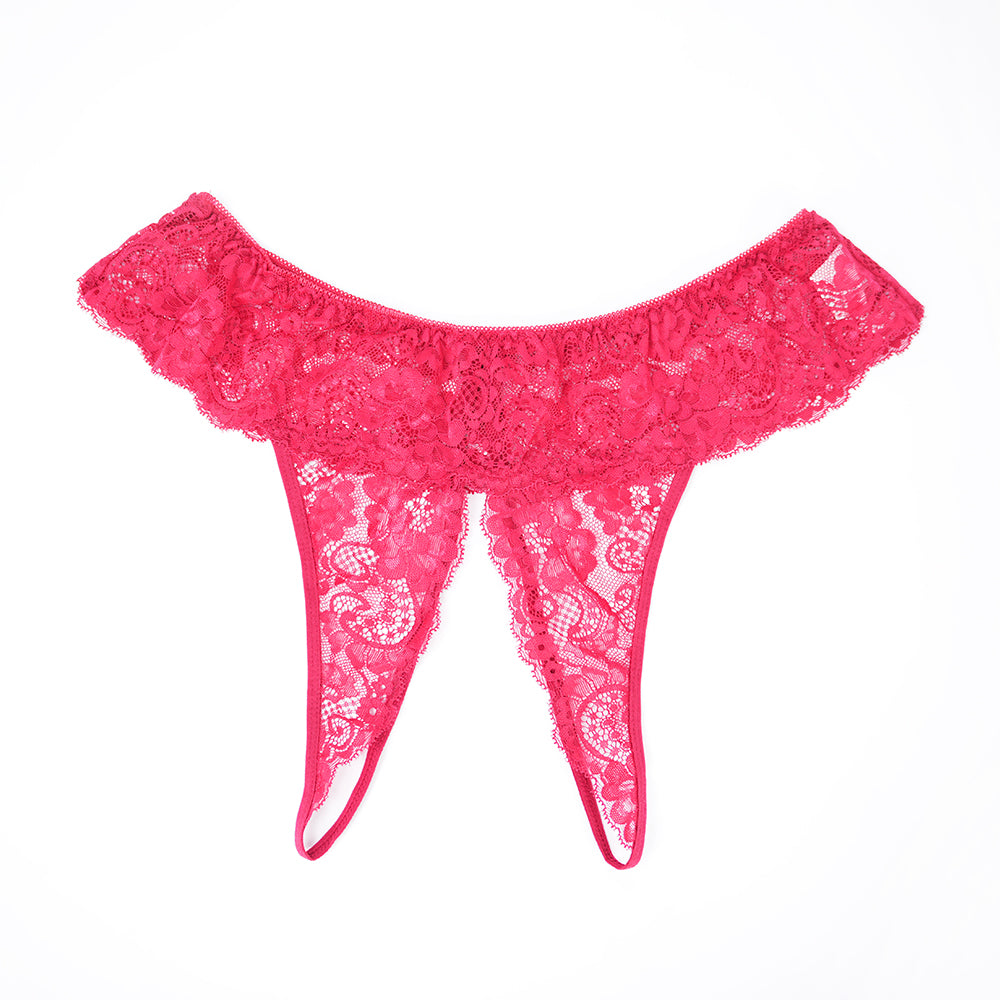 Plus Size Red Lace Bra Panty Set