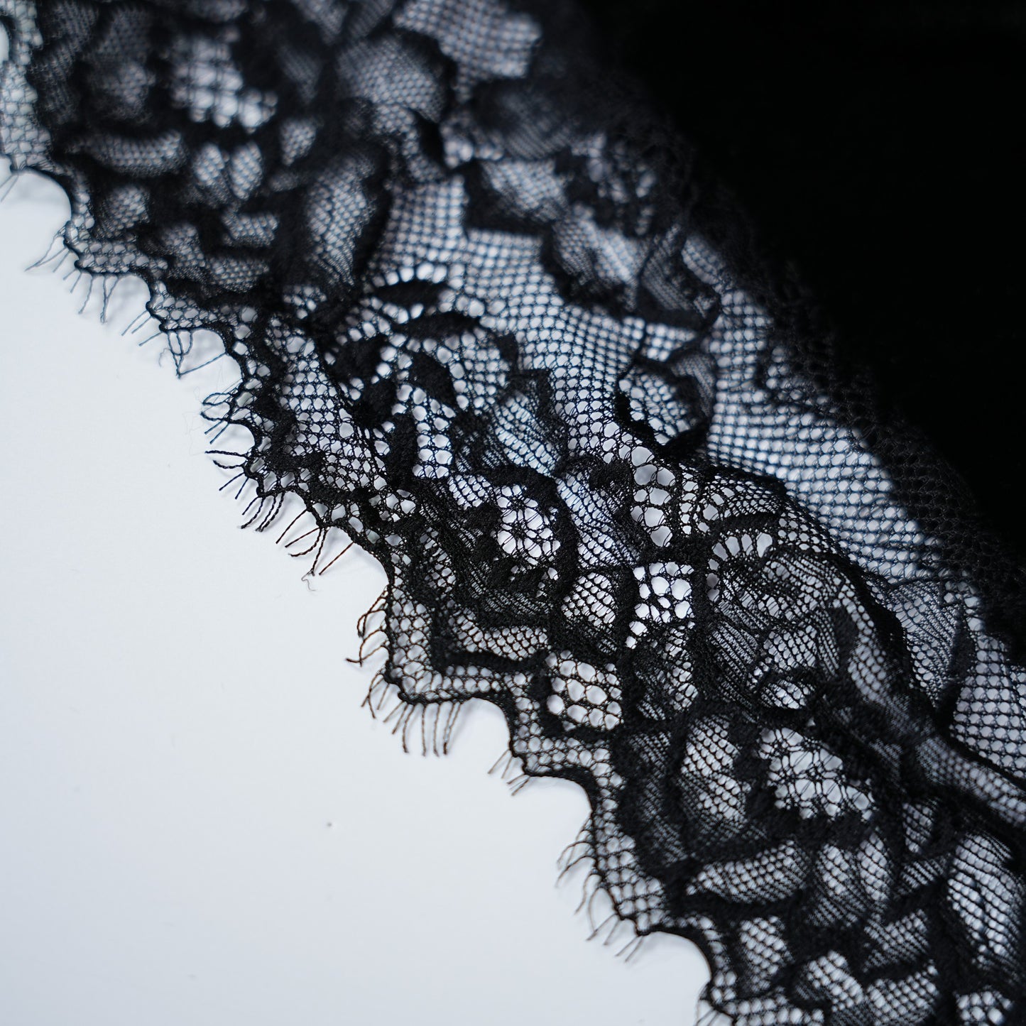 Sexy Black Silk Lace Embroidery Dress