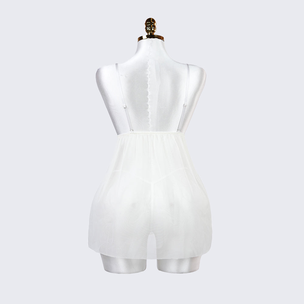 White Lace Summer Serenity Suspender Dress