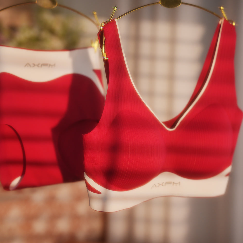 Plus Size Wireless Seamless Padded Bra Panty Set