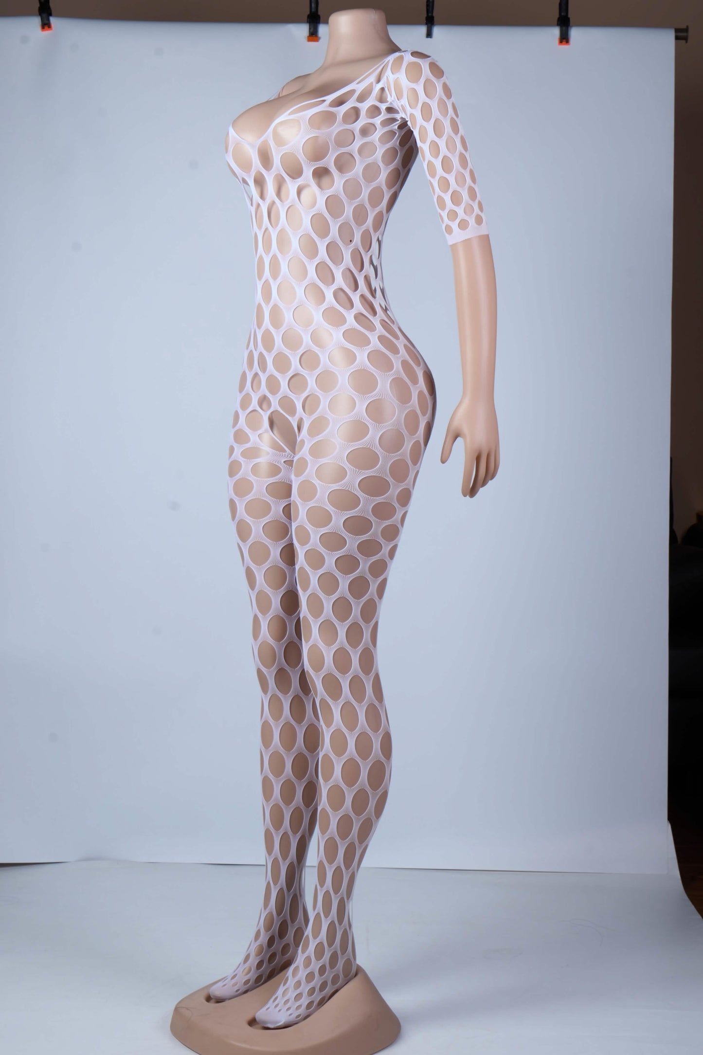 Enlace – Cut-Out Fishnet Bodysuit