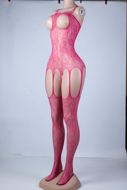 Enlace – Cut-Out Fishnet Bodysuit