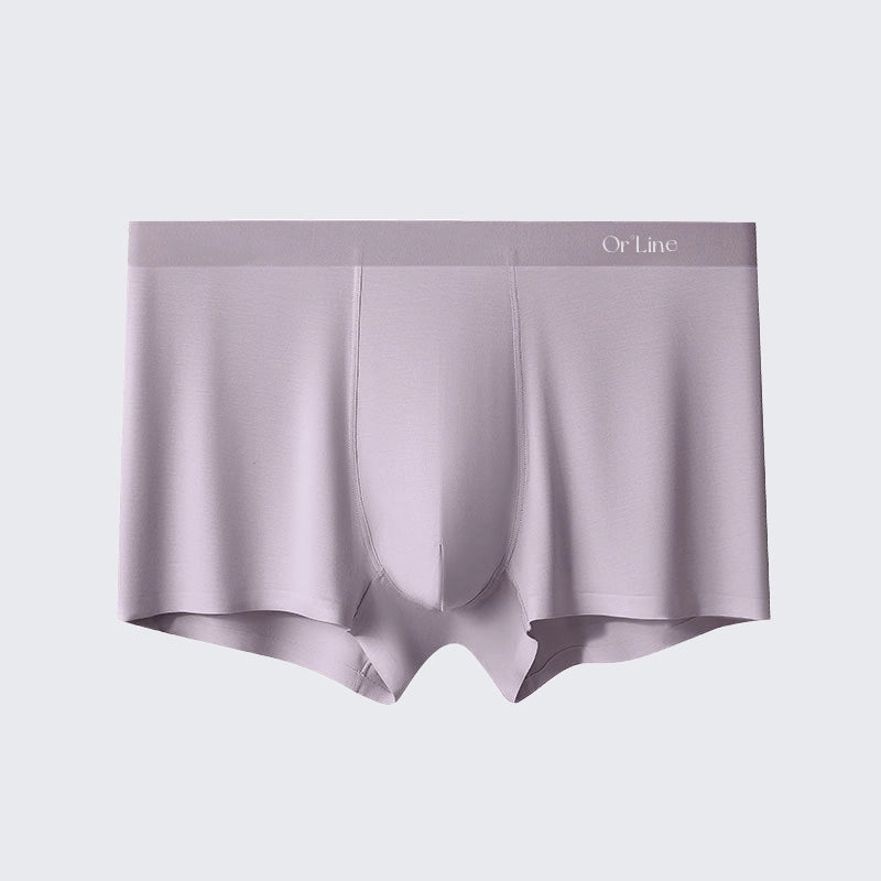 Men's Modal Underwear Mid Rise Seamless Breathable Boxer Briefs