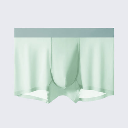 Men's Ice Silk Anti-Bacterial Crotch 120S Ultra-Thin Boxer Briefs