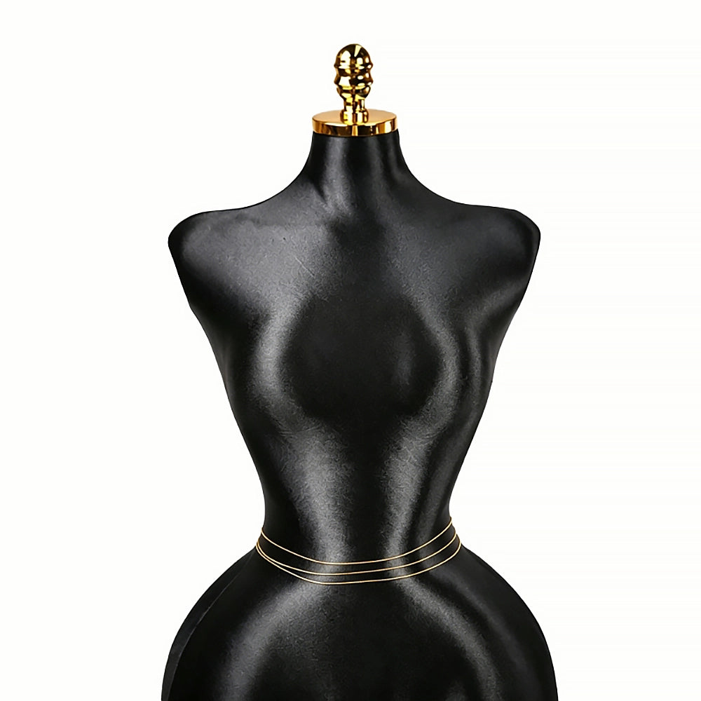 [2+ Items, 300 EGP Each] Women's Fashion Multi-Layer Vintage Snake Bone Waist Chain