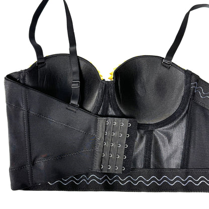 Studded Bustier Bra Top Punk Corset Crop Top