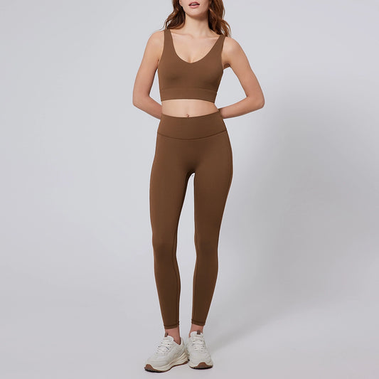 Plus Size Strappy Back Sports Bra Set -- Stylish Design & COD Fast Delivery | Orline Egypt