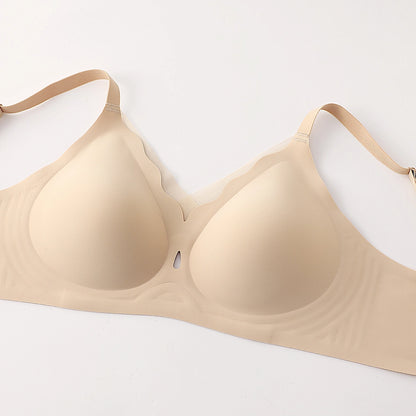 Seamless Wirefree Push Up Bra Anti-Sagging Plus Size Soft Support Bralette