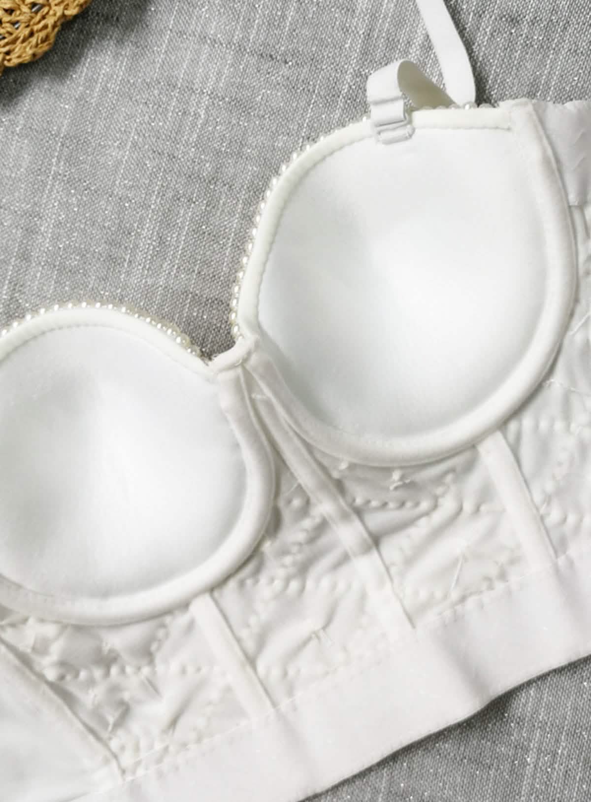 Lustre – Pearl-Embellished Bustier