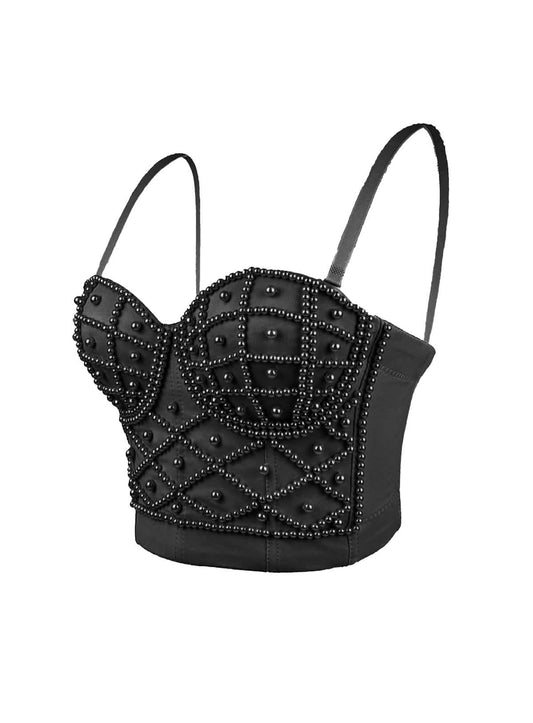 Lustre – Pearl-Embellished Bustier