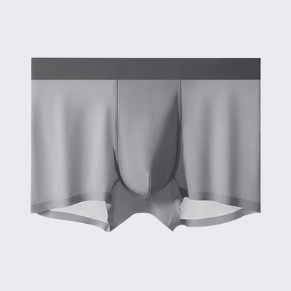 Men's Ice Silk Anti-Bacterial Crotch 120S Ultra-Thin Boxer Briefs