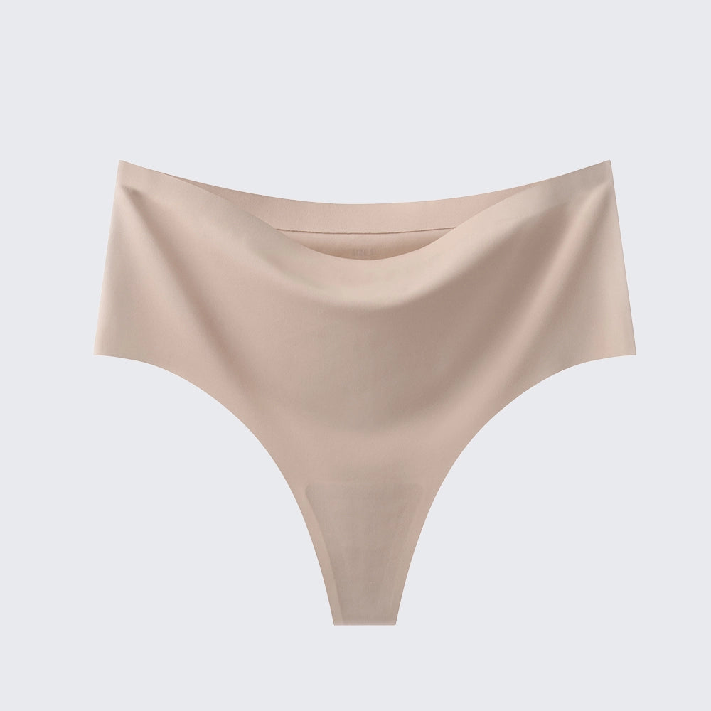 [3+ Items, 170 EGP Each] Women's Seamless Ice Silk Thong Underwear Leopard Print & Solid Color Panties