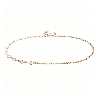 [2+ Items, 300 EGP Each] Heart Metal Waist Chain for Women Retro Sexy Body Jewelry