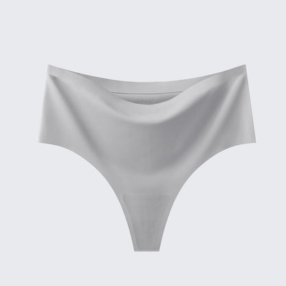 [3+ Items, 170 EGP Each] Women's Seamless Ice Silk Thong Underwear Leopard Print & Solid Color Panties