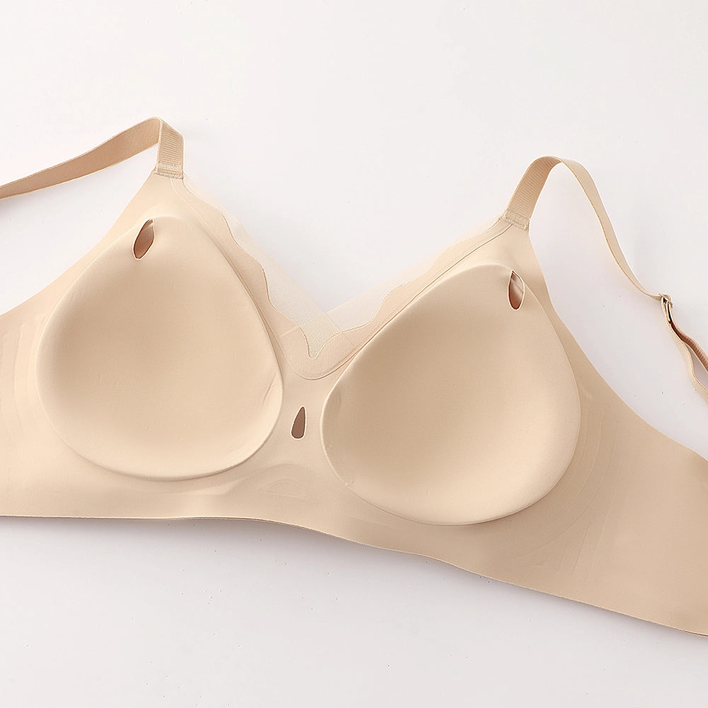 Seamless Wirefree Push Up Bra Anti-Sagging Plus Size Soft Support Bralette