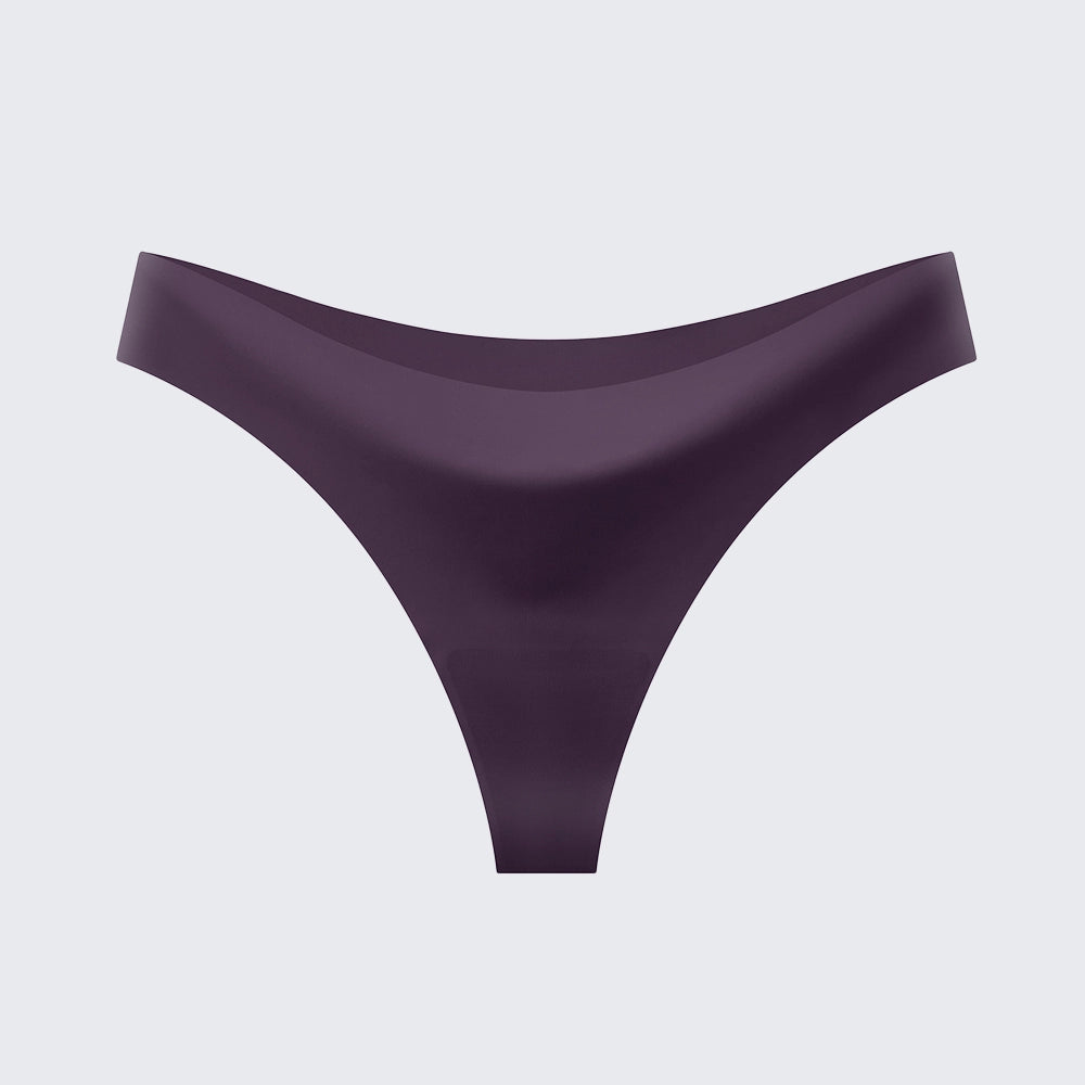 Seamless Ice Silk Low Rise Leopard Cotton Crotch Thong Panty
