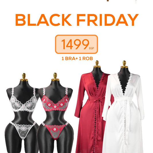 Long Sleeve Satin Lace Robe（Bundle Offer B）