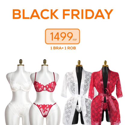 Lace Embroidered Sheer Hollow-Out Robe（Bundle Offer A）