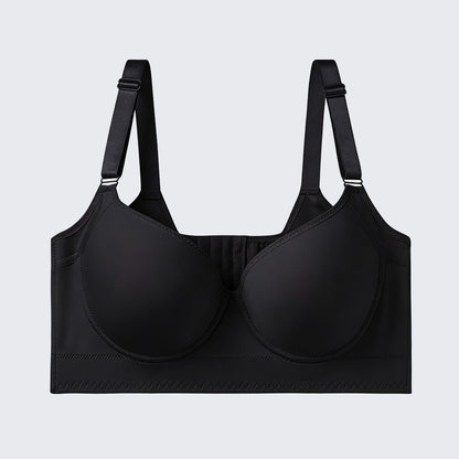 Seamless Deep V Memory Underwire Push Up Bra Plus Size Shaping Bralette