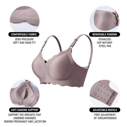 Seamless Maternity Nursing Bra Soft Wire Breastfeeding Pregnancy Bralette