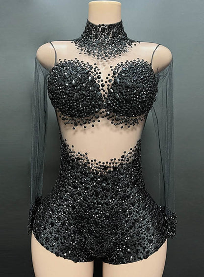 Beaded Sequin Embellished Bodysuit
