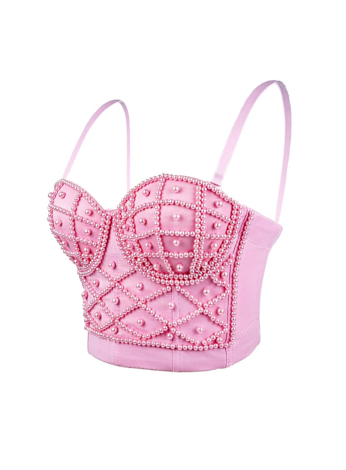 Lustre – Pearl-Embellished Bustier
