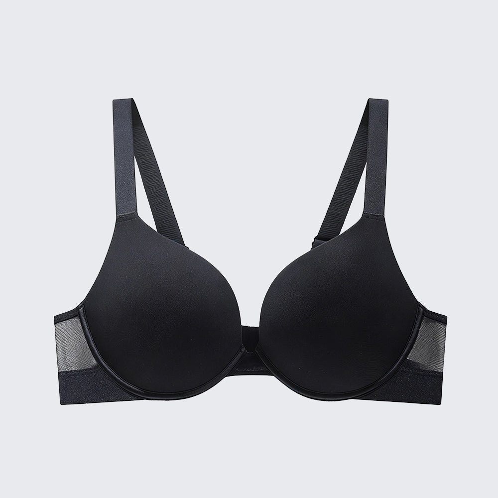 Seamless Soft Wire Plunge Bra Deep V Push Up Smooth Bralette