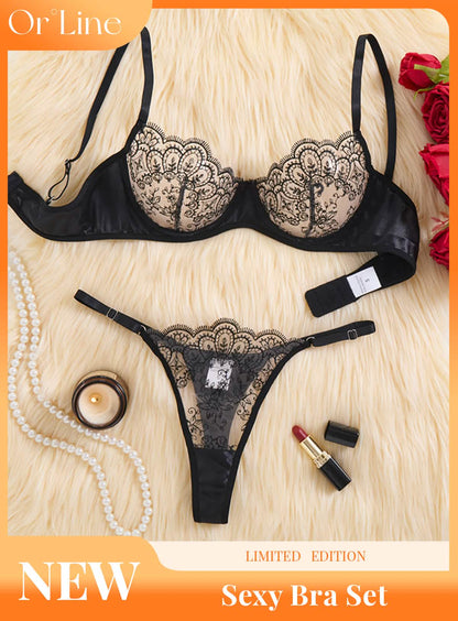 Luna – Embroidered Lace Lingerie Set